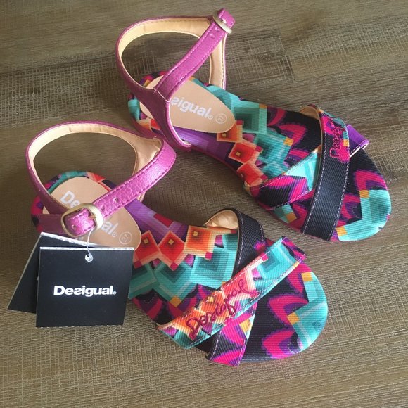 Desigual Kids Colorful Buckled Sandals - Picture 2 of 5